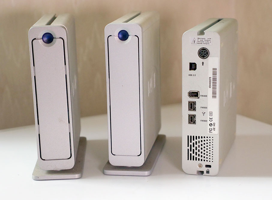 Three of my FireWire hard drives