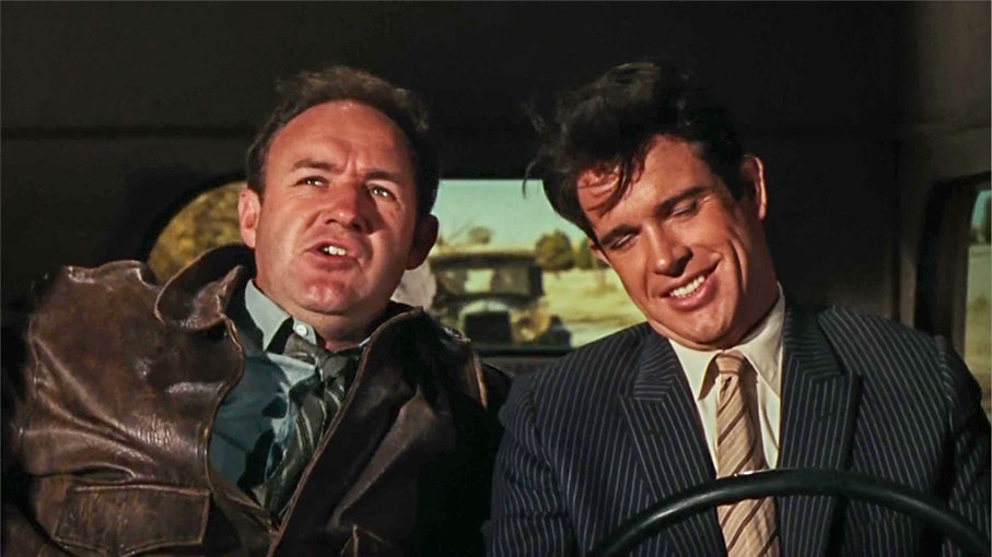 Hackman as Clyde Barrow with Warren Beatty