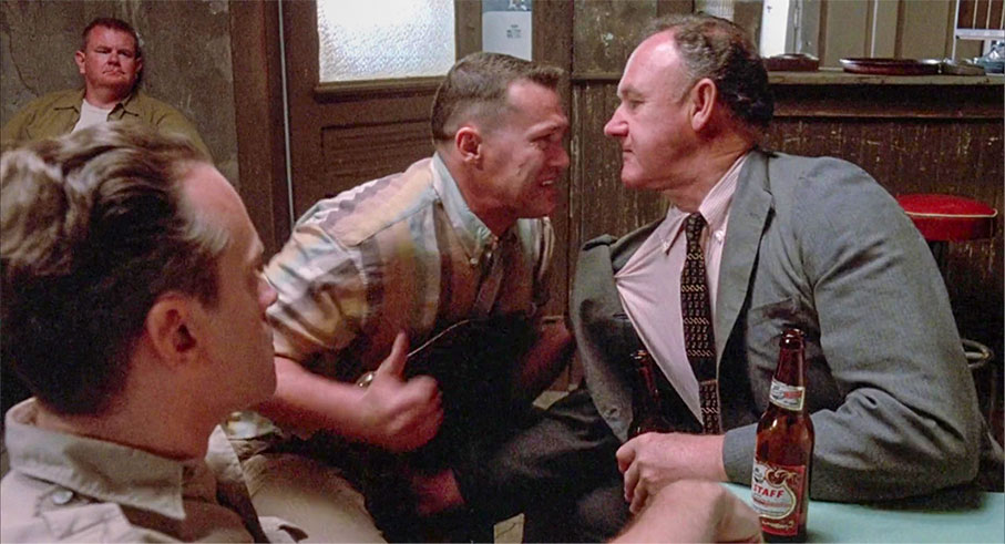 Hackman breaks Nichael Rooker's ball;s in Mississippi Burning