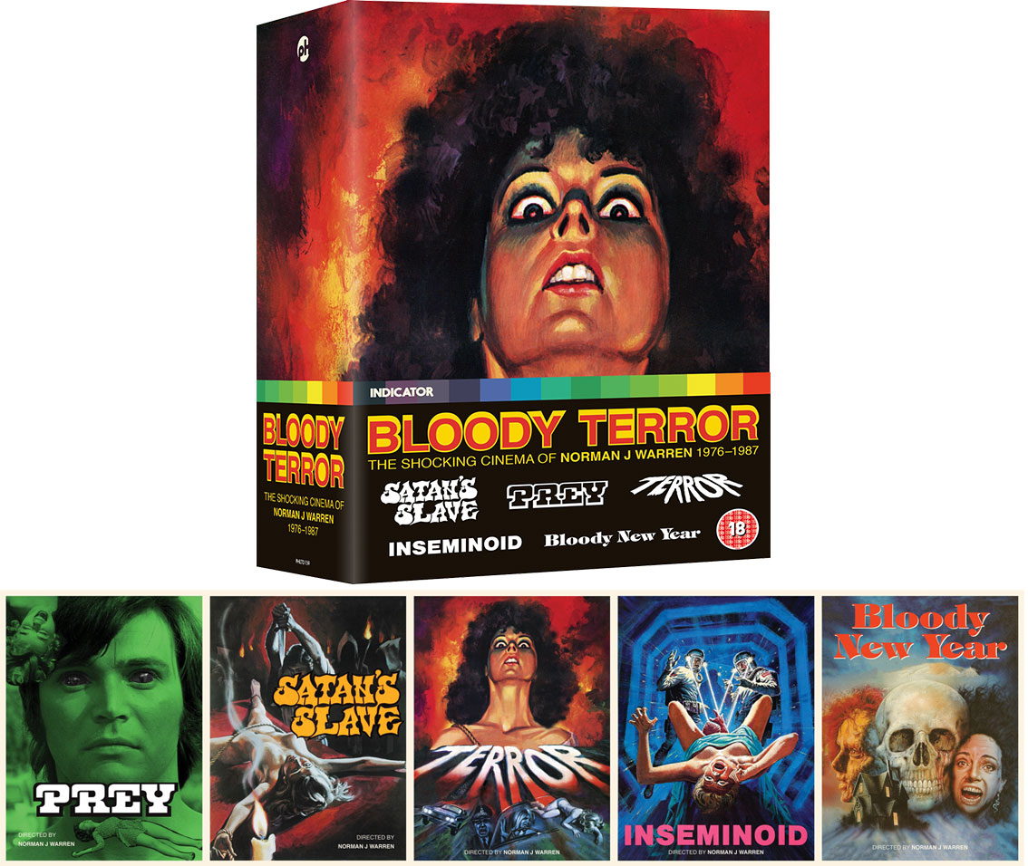 Bloody Terror: The Shocking Cinema of Norman J. Warren 1976-1987 Blu-ray cover art