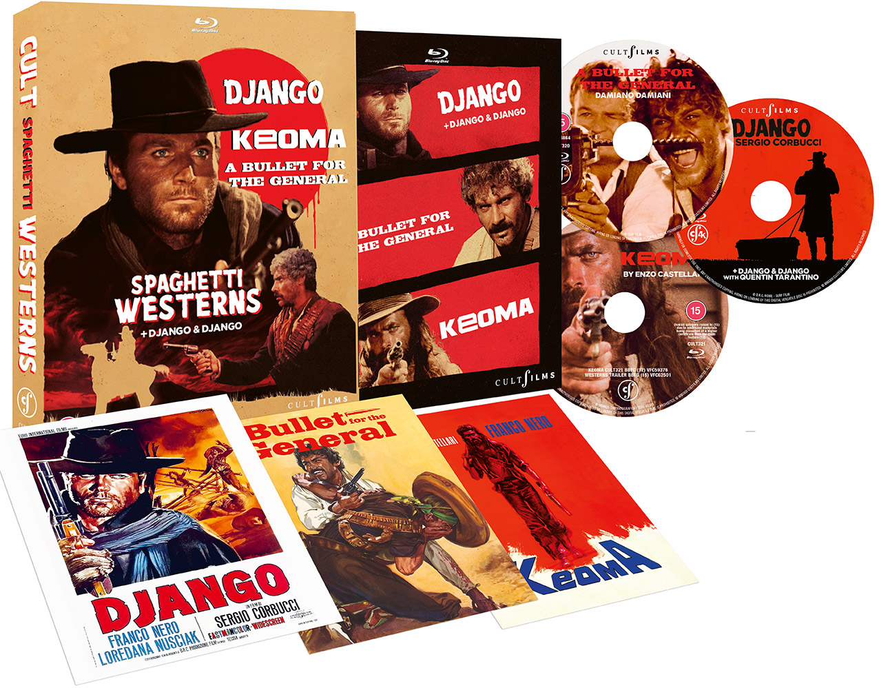 Cult Spaghetti Westerns Blu-ray pack shot