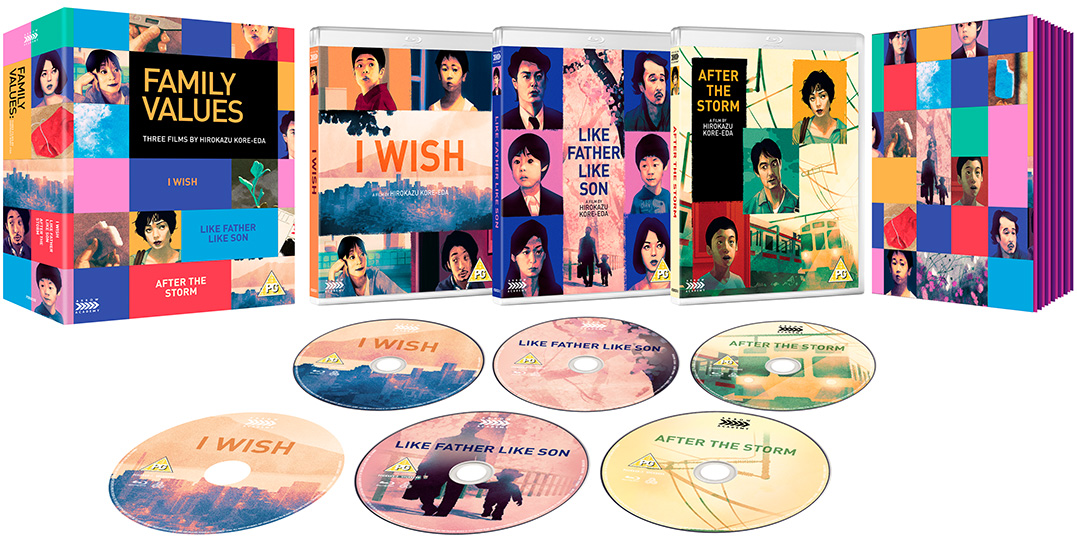 Family Values: Three Films by Hirokazu Kore-eda box set artwork