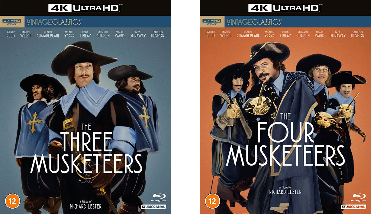 The Three Musketeers and The Four Musketeers UHD pack cover art