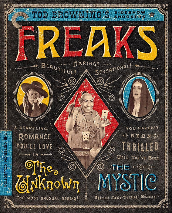 Freaks / The Unknown / The Mystic: Rod Browning's Sideshow Shockers Blu-ray cover art