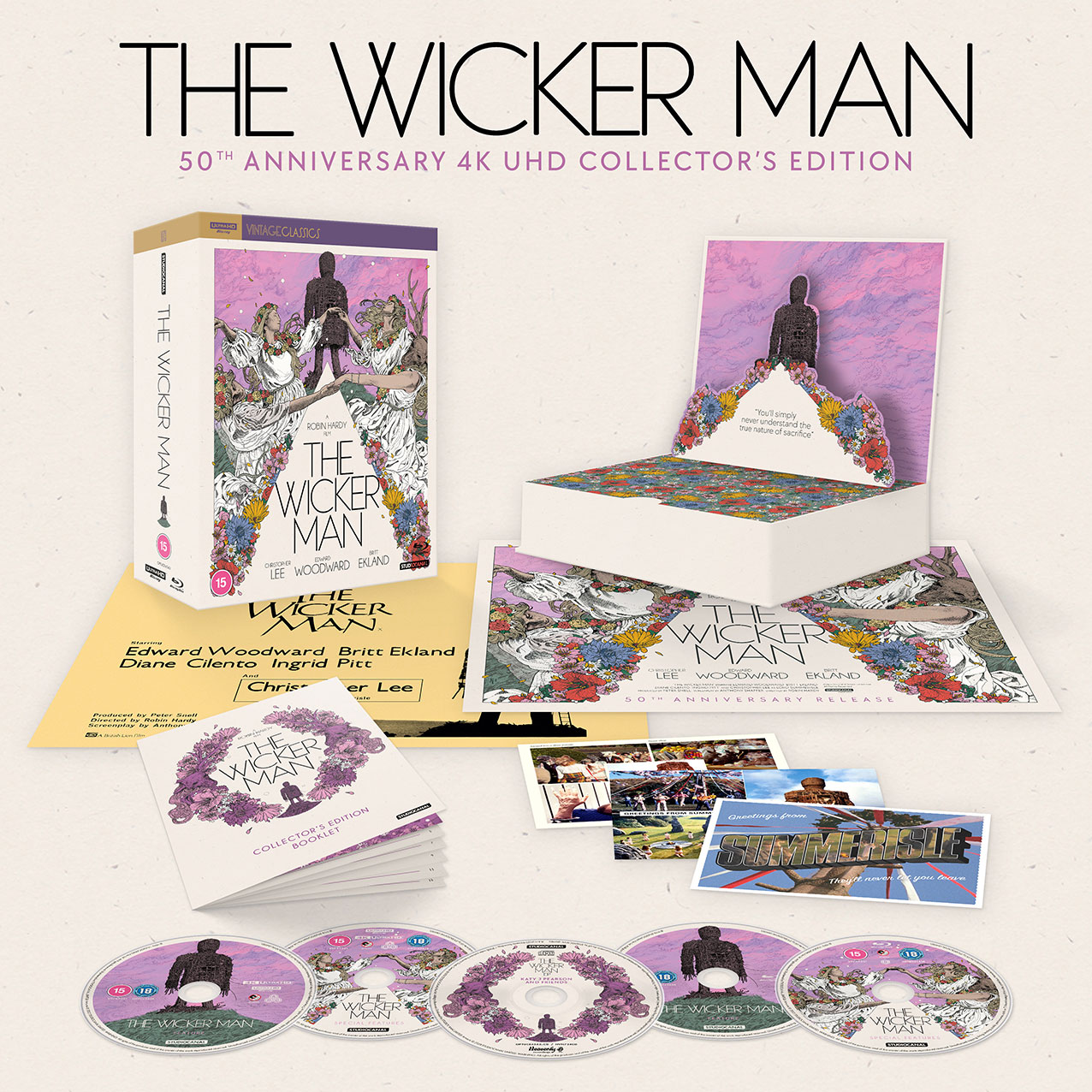 The Wicker man 50th Anniversary UHD Collector's Edition pack shot