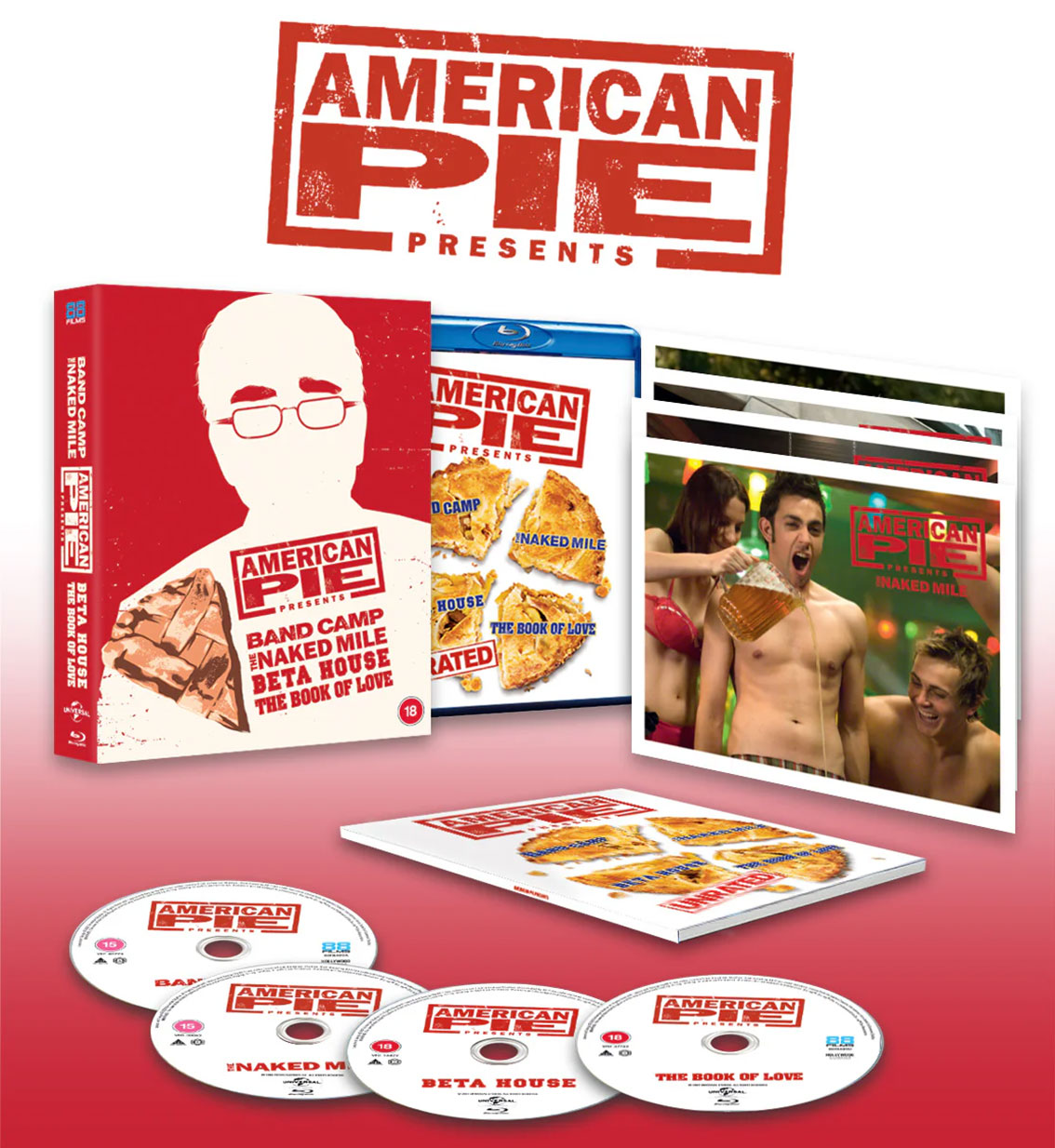 American Pie Presents: Band Camp, The Naked Mile, Beta House & The Book Of Love - Deluxe Collector's Edition Blu-ray pack shot