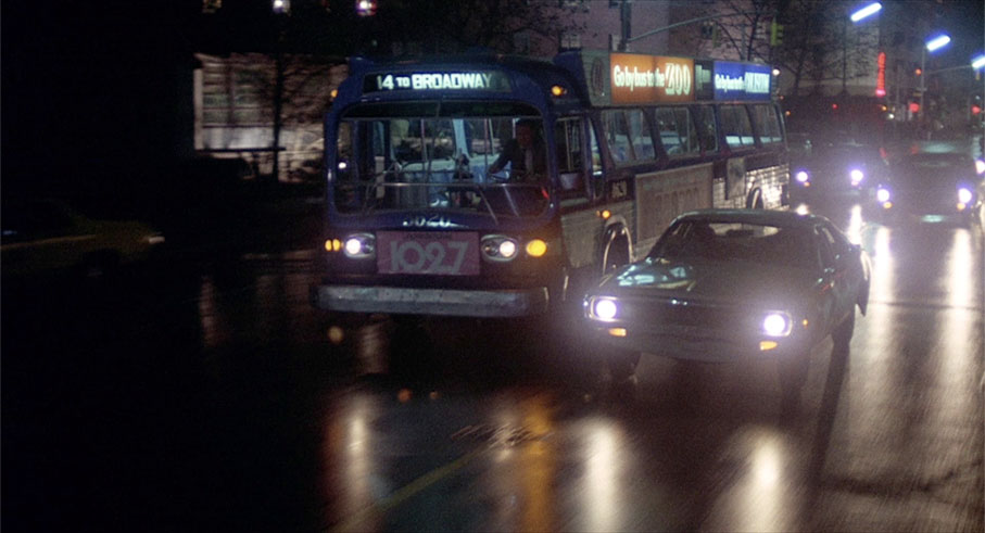 A gang chases Ryan in a hijacked bus