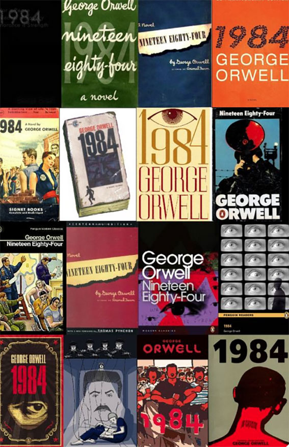 George Orwell's 1984 book covers