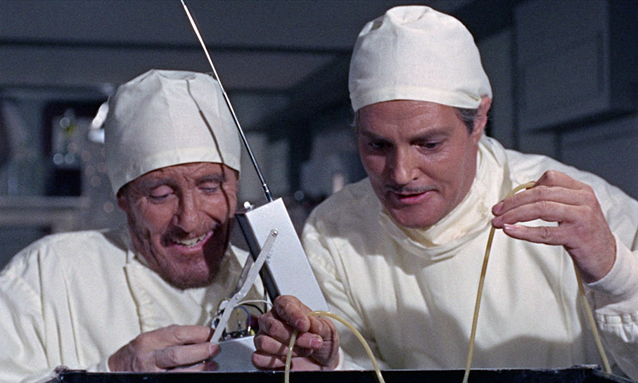 Igor and Dr Williams observe their experiment