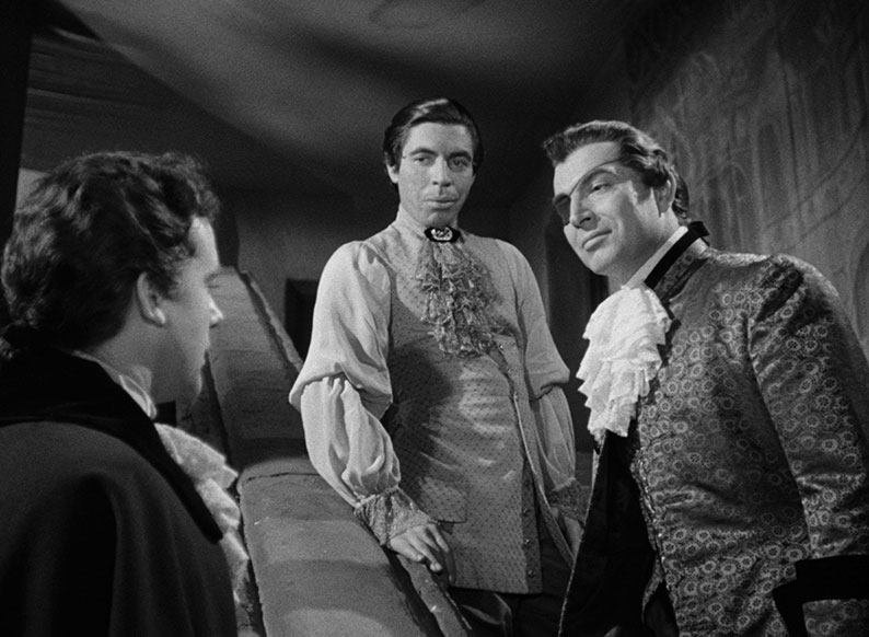 Counts von Melcher and von Bruno look down on Burton
