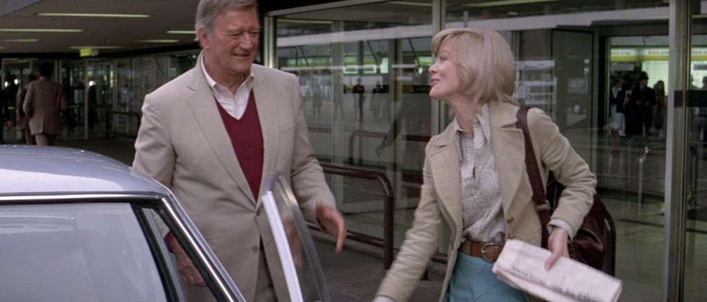 John Wayne and Judy Geeson in Brannigan