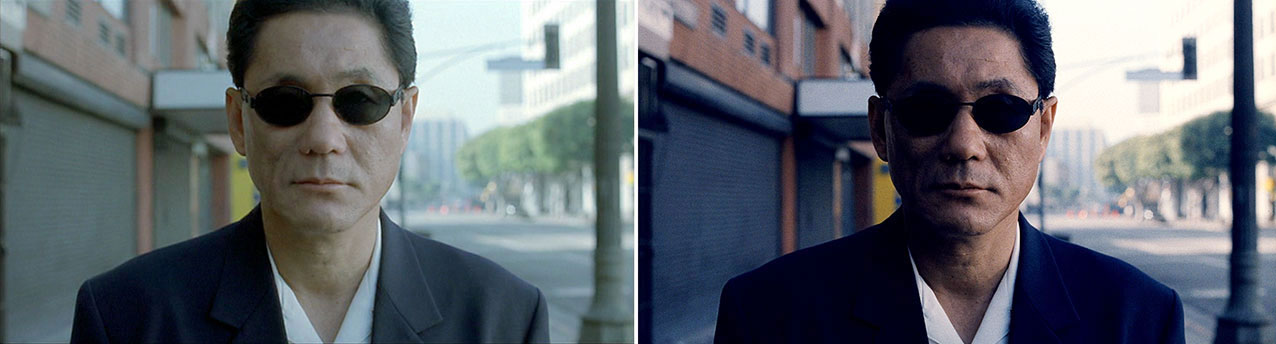 Comparison grabes from the Film Four DVD (left) and the BFI Blu-ray (right)