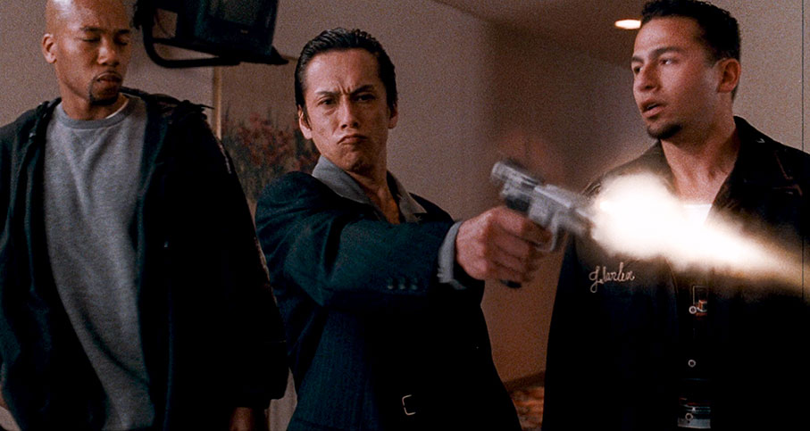 Kato offloads on an enemy to the surprise of Jay and Mo