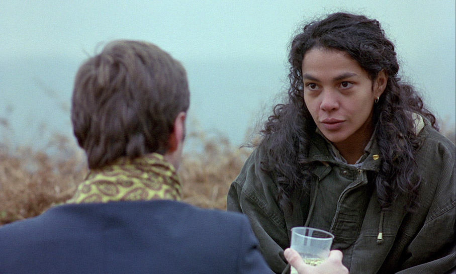 George and Carla talk on a hill overlooking Loch Lomond