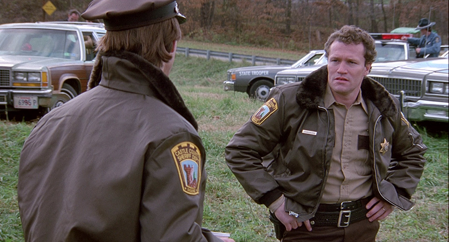 Sheriff Alan Pangborn surveys the first murder scene