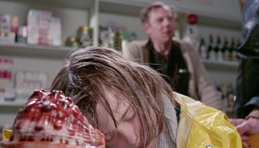 An exhausted Winnie falls asleep while Bernie buys some more booze