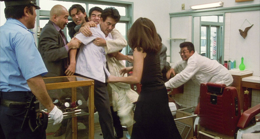 A fight breaks out at the climax of The Eel