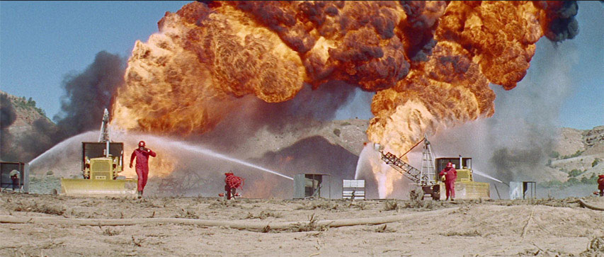 Oil fires burn out of control in Hellfighters