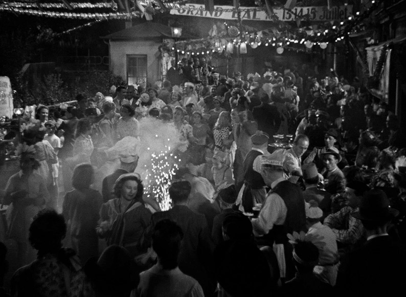 Bastille Day celebrations outside of the hotel