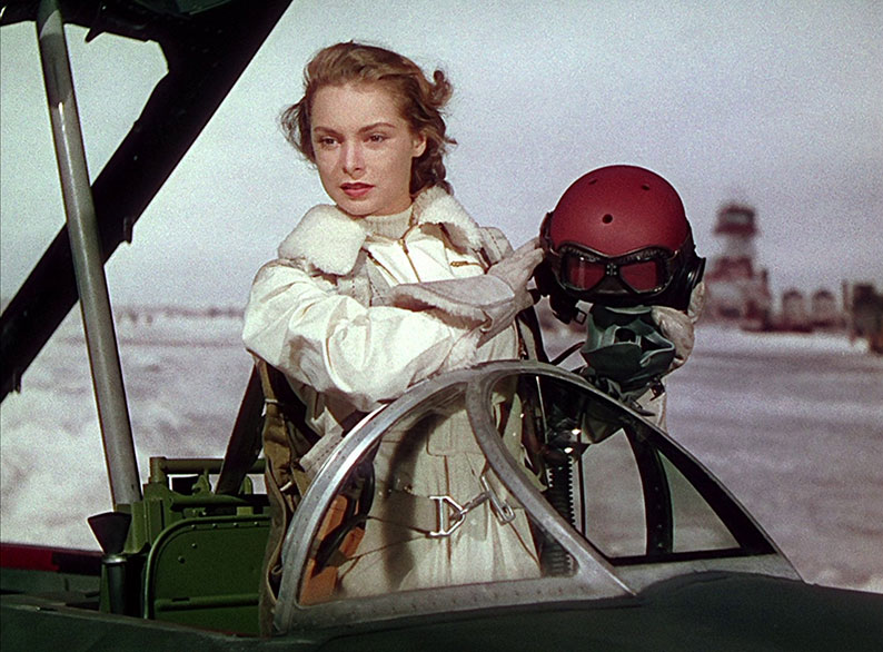 Janet Leigh surprises the Americans in jet Pilot
