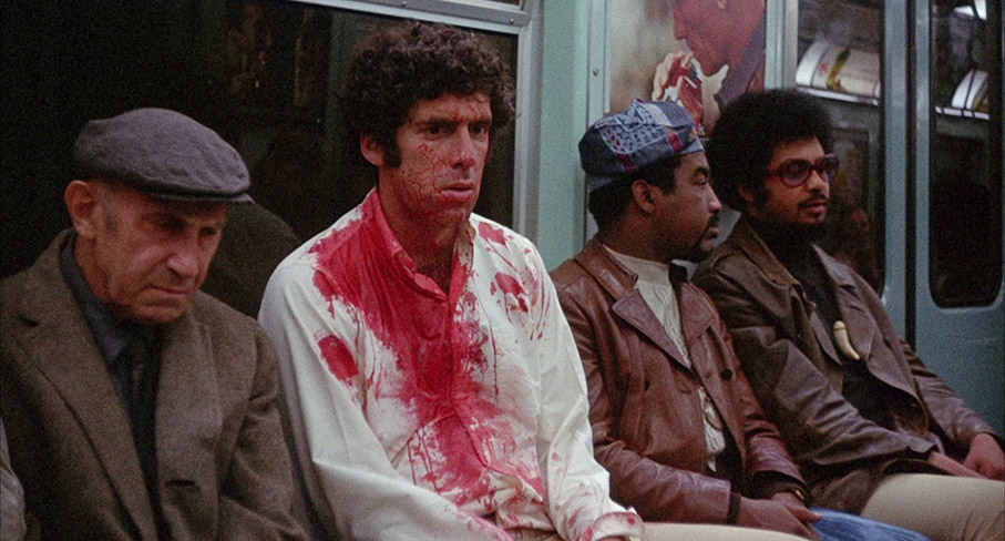 Elliot Gould rides the subway