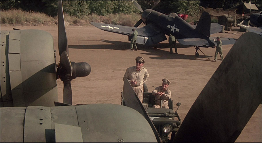 MacArthur surveys his planes