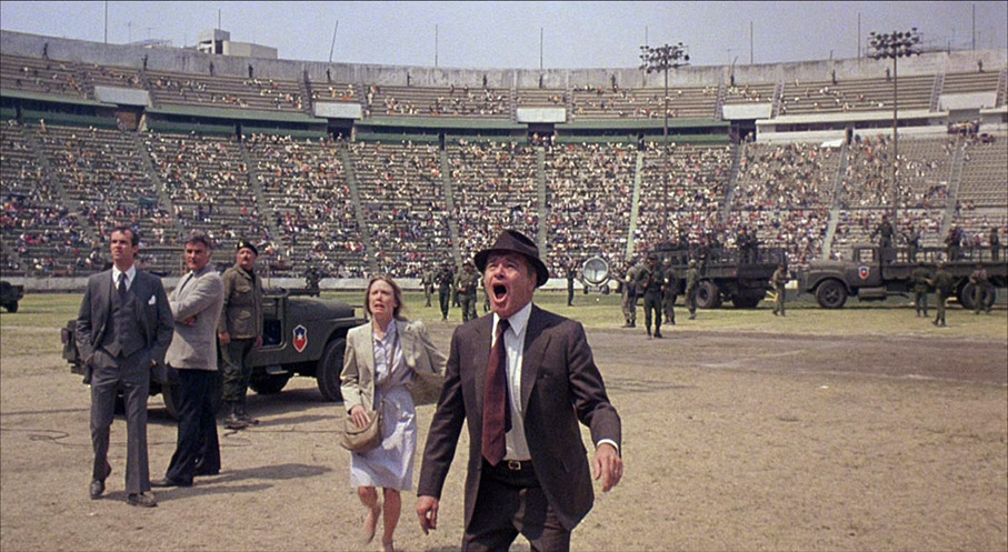 Ed searches for his son in the Estadio Nacional de Chile stadium