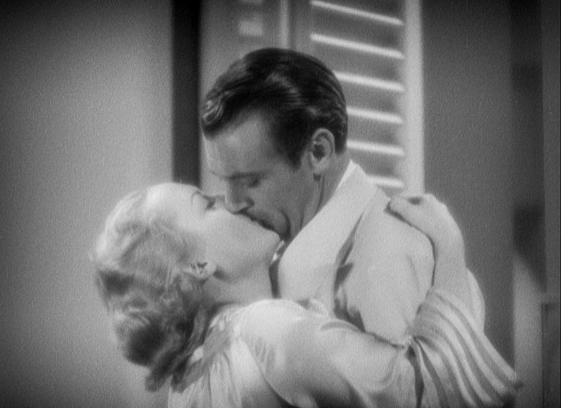 Carole Lombard and Gary gooper kiss in Now and Forever