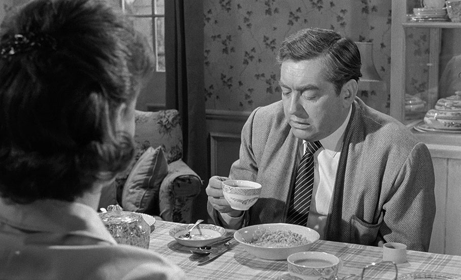 Wally sits down for breakfast