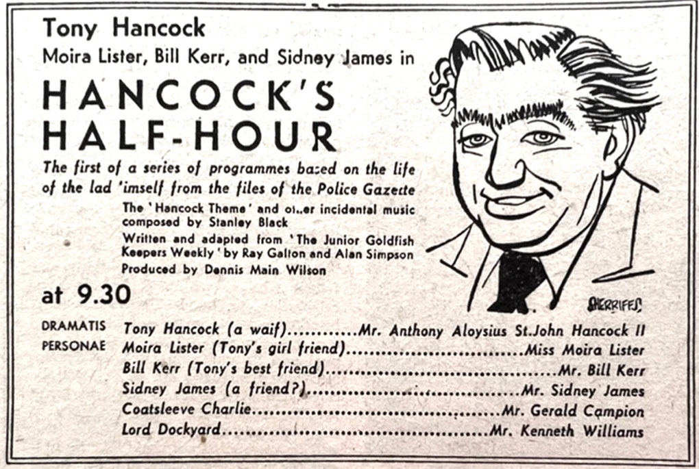 Hancock's Half Hour ad