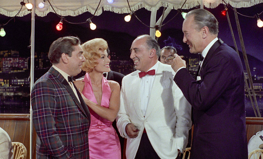 Hancock and Sir Charles socialise with Margot and Aristotle Carreras 