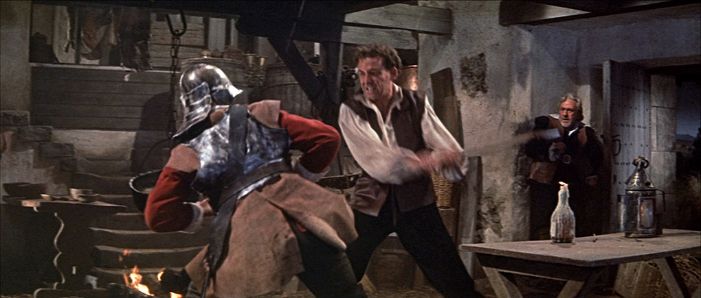 Edward battles a soldier in the film's standout action scene