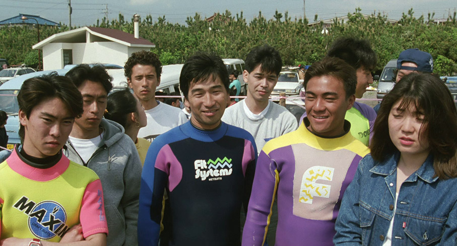 Competitors at the first surf competition