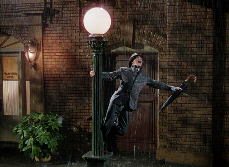 Gene Kelly in the most famous sequence in the film