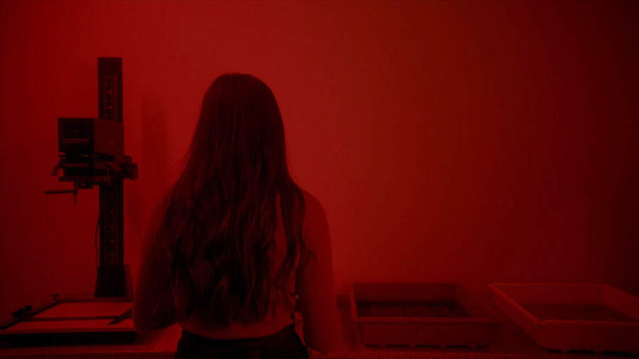 Tish in the darkroom