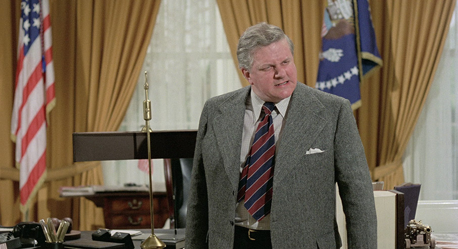 Charles Durning as President David T. Stevens